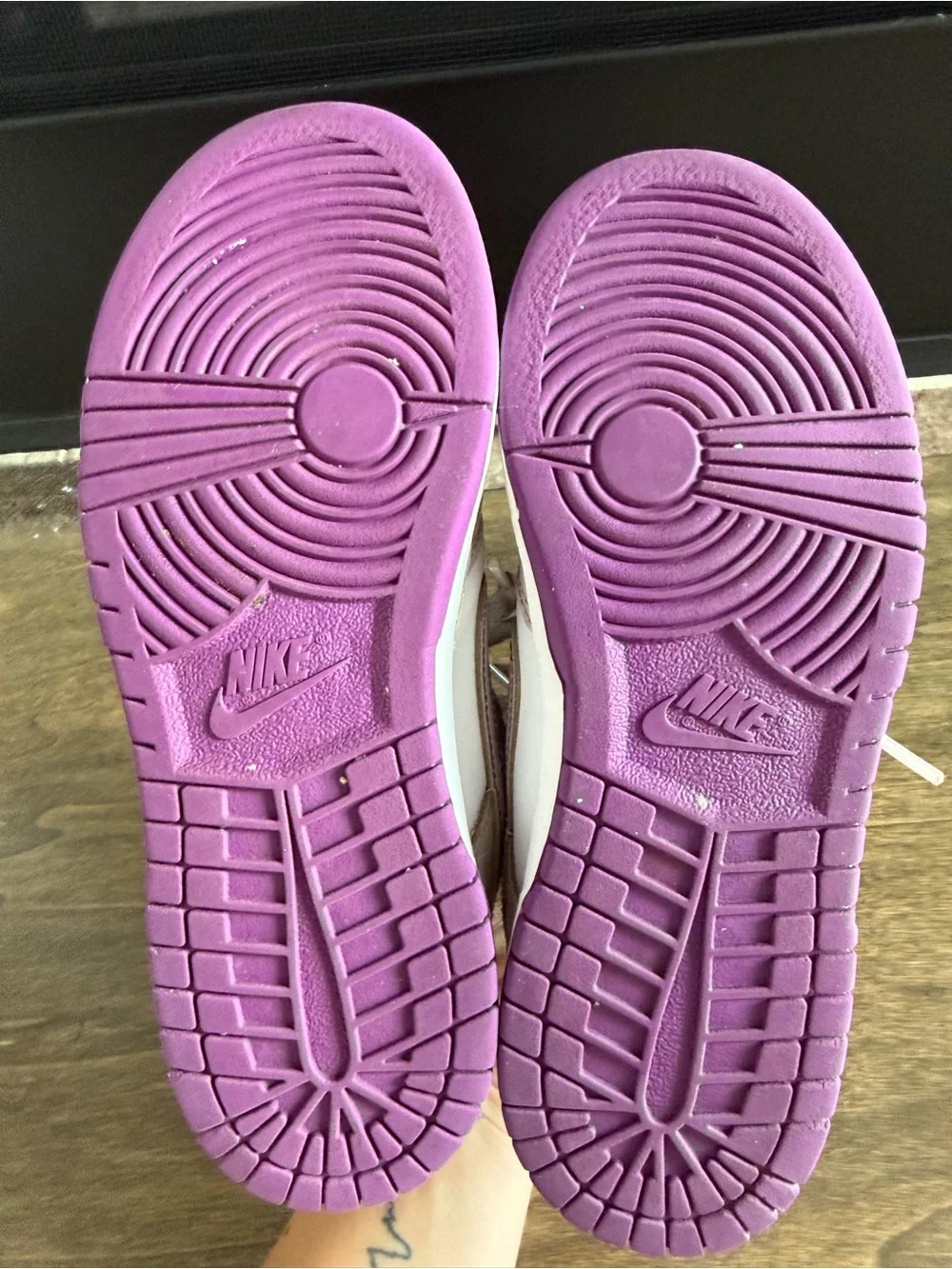 Nike Dunk Low Kids Sneaker Platinum Violet Leather US 3Y FB9109-102